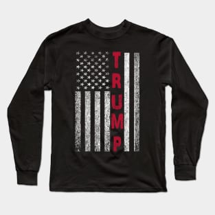 Donald Trump 2020 American Flag Vintage MAGA Trump 2020 Long Sleeve T-Shirt